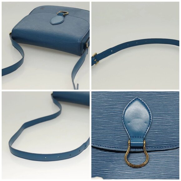 LOUIS VUITTON Epi Saint Cloud GM Shoulder Bag Toledo Blue M52195 LV Auth 128324 - Picture 16 of 16